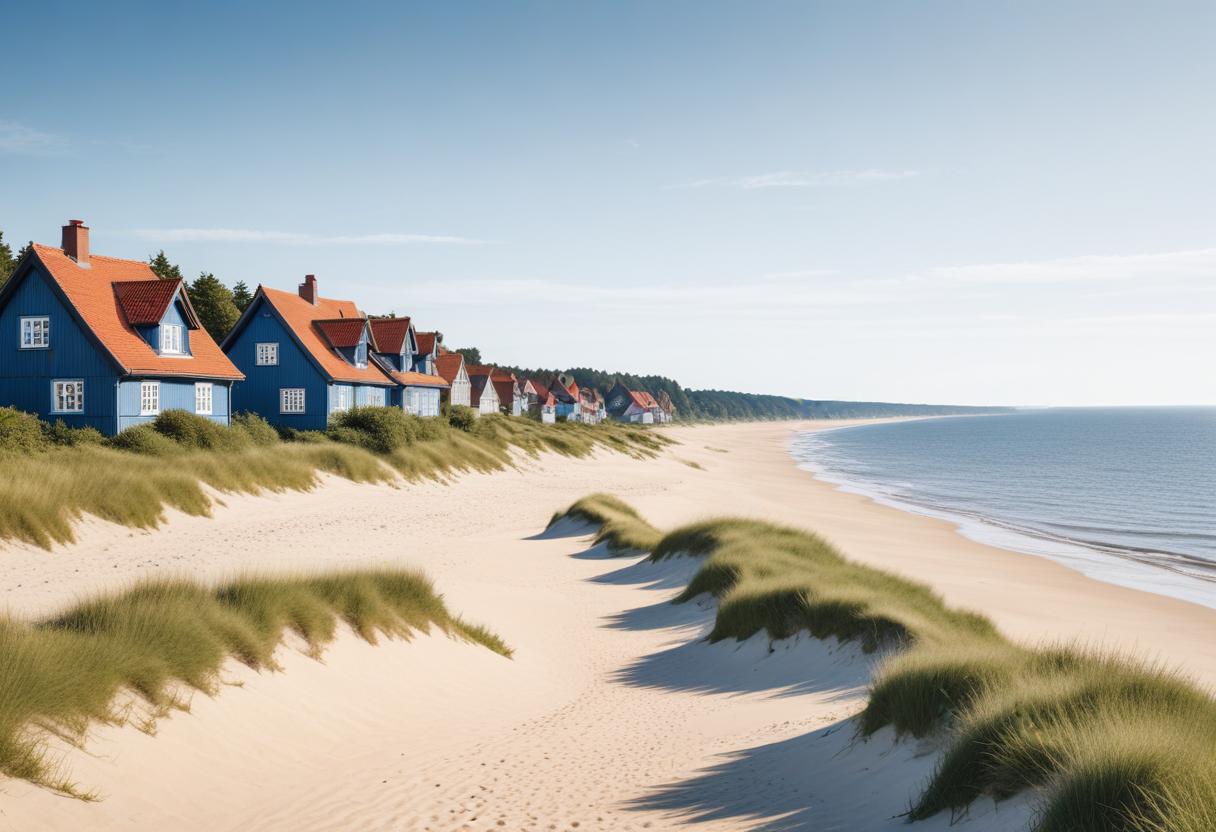 Upplev magin i Knäbäckshusen vid havet illustration